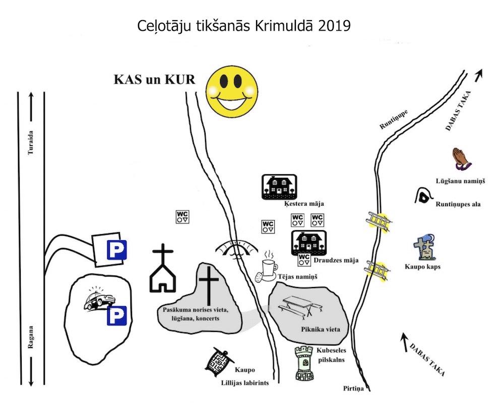 Ceļotāju tikšanās vietas plāns 2019